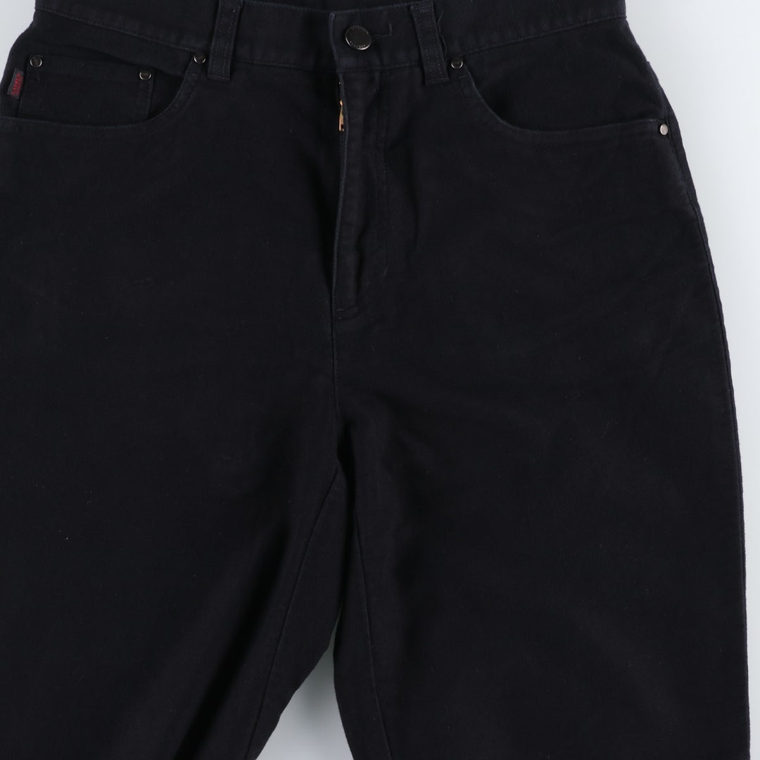 Ralph Lauren LAUREN JEANS CO. Cotton Pants, Women's Size L (equivalent to W30) cotton black type Vintage Second Hand