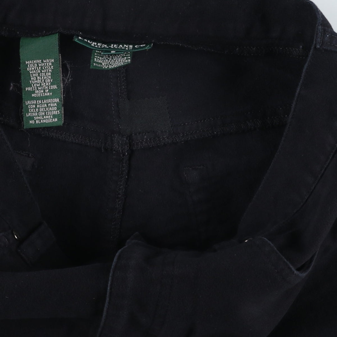 Ralph Lauren LAUREN JEANS CO. Cotton Pants, Women's Size L (equivalent to W30) cotton black type Vintage Second Hand
