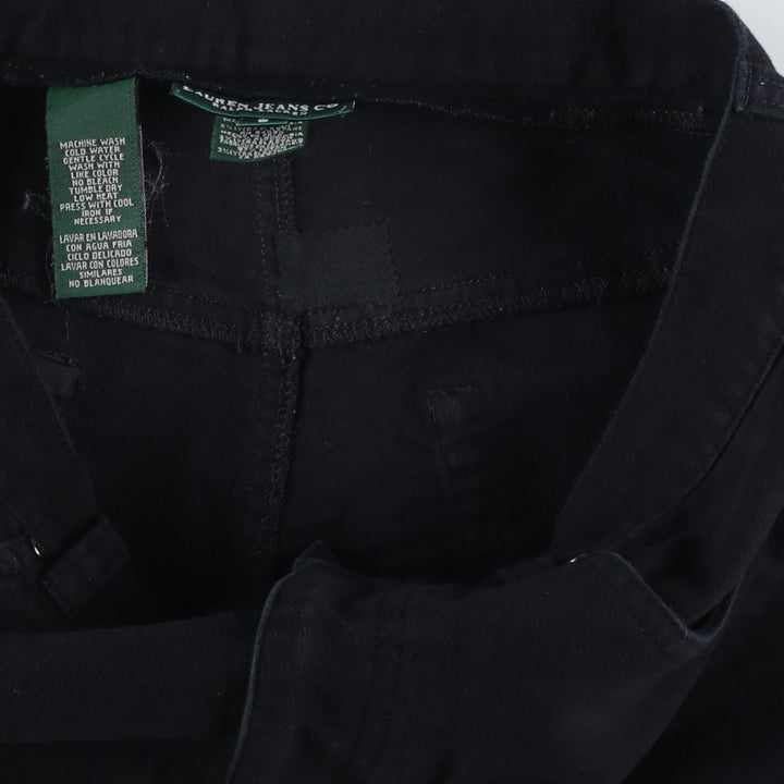 Ralph Lauren LAUREN JEANS CO. Cotton Pants, Women's Size L (equivalent to W30) cotton black type Vintage Second Hand