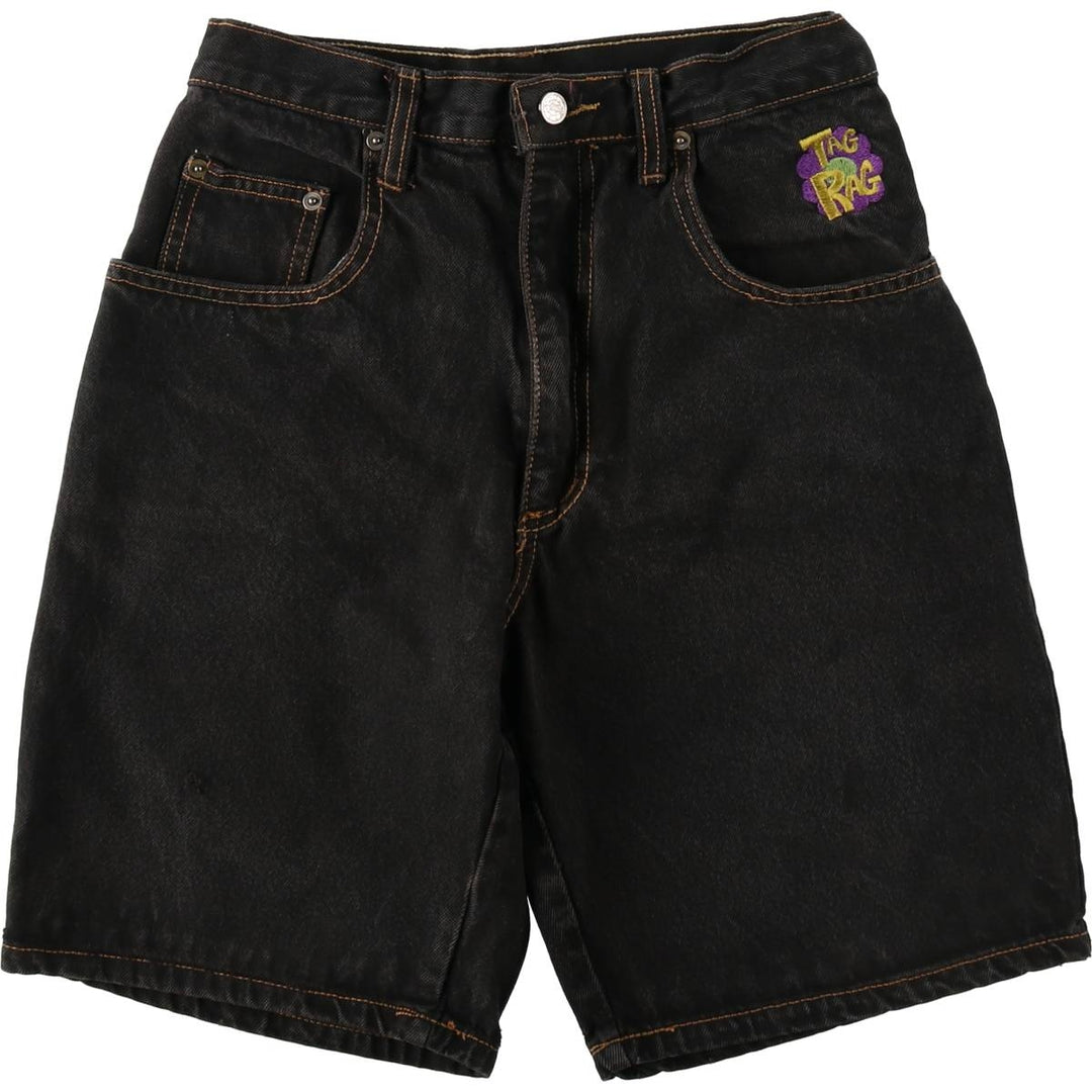 TAGRAG Denim Shorts, Made in USA, Women's Size L (W28 equivalent) cotton black type Vintage Second Hand