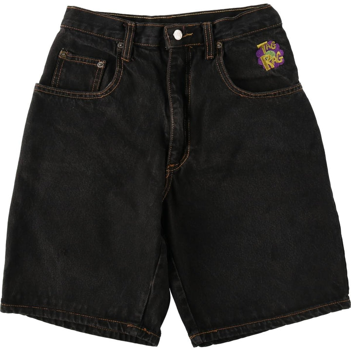 TAGRAG Denim Shorts, Made in USA, Women's Size L (W28 equivalent) cotton black type Vintage Second Hand