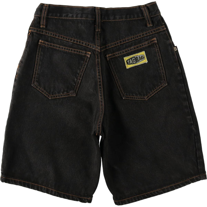 TAGRAG Denim Shorts, Made in USA, Women's Size L (W28 equivalent) cotton black type Vintage Second Hand
