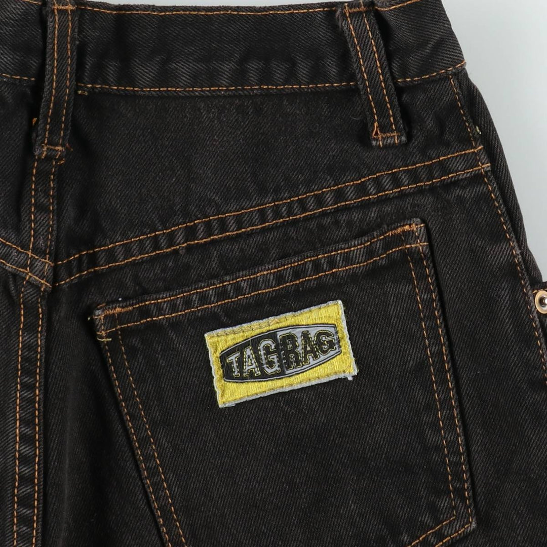 TAGRAG Denim Shorts, Made in USA, Women's Size L (W28 equivalent) cotton black type Vintage Second Hand
