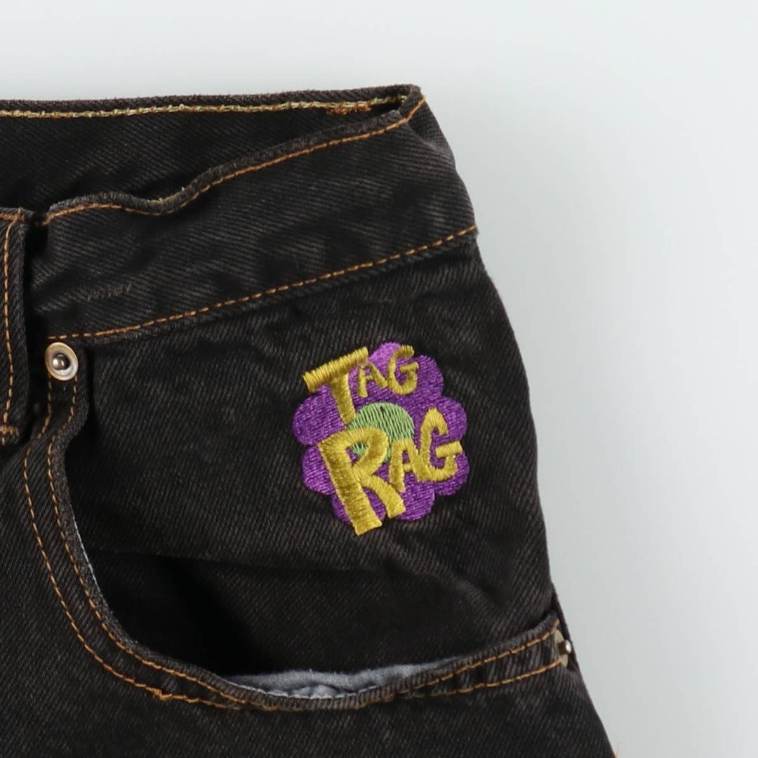 TAGRAG Denim Shorts, Made in USA, Women's Size L (W28 equivalent) cotton black type Vintage Second Hand