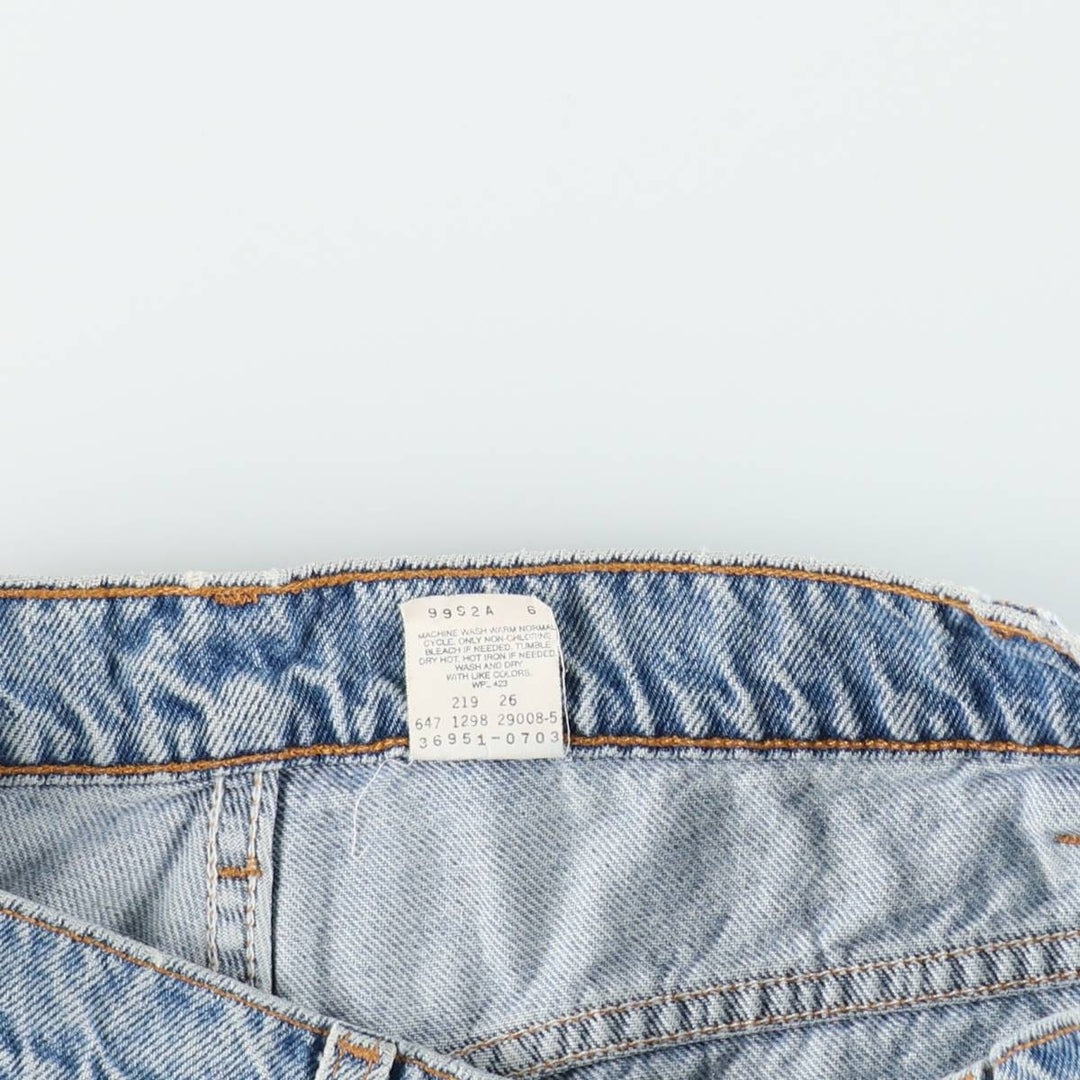 1990'S Levi's 36951-0703 Denim Shorts, Women's Size L (equivalent to W29), Vintage cotton Blue type light blue Vintage Second Hand