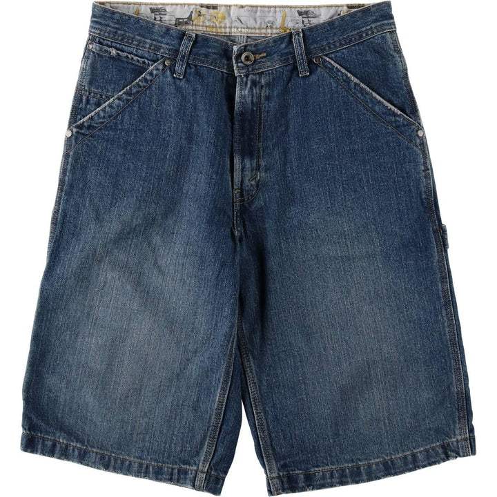 2000'S Levi's denim painter shorts, women's size XL (equivalent to W32). cotton blue type Vintage Second Hand