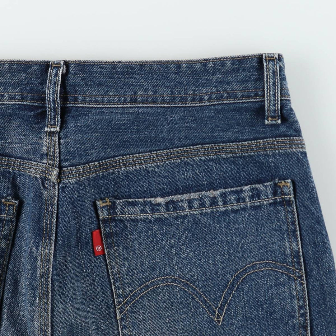 2000'S Levi's denim painter shorts, women's size XL (equivalent to W32). cotton blue type Vintage Second Hand