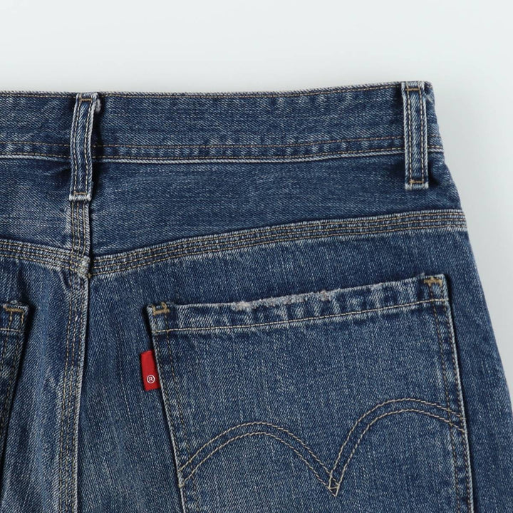 2000'S Levi's denim painter shorts, women's size XL (equivalent to W32). cotton blue type Vintage Second Hand