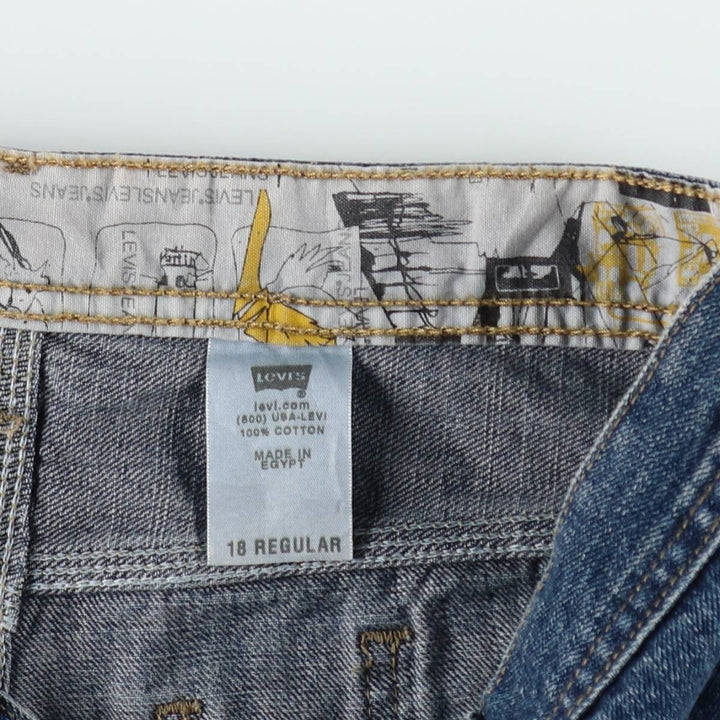 2000'S Levi's denim painter shorts, women's size XL (equivalent to W32). cotton blue type Vintage Second Hand