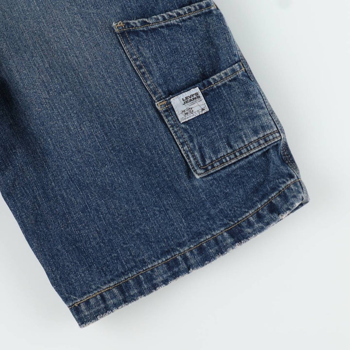 2000'S Levi's denim painter shorts, women's size XL (equivalent to W32). cotton blue type Vintage Second Hand