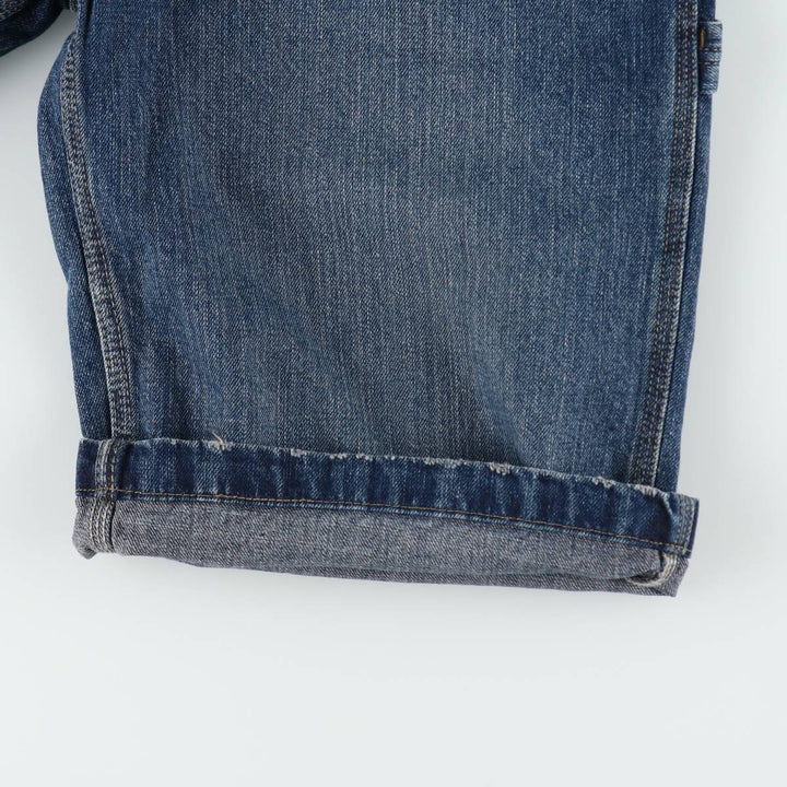 2000'S Levi's denim painter shorts, women's size XL (equivalent to W32). cotton blue type Vintage Second Hand