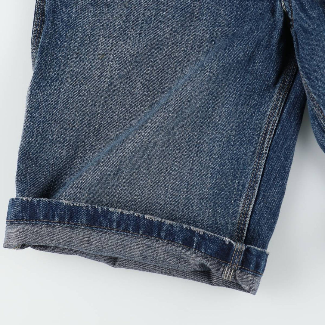 2000'S Levi's denim painter shorts, women's size XL (equivalent to W32). cotton blue type Vintage Second Hand