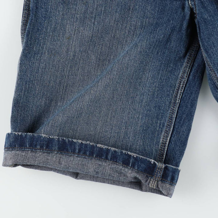 2000'S Levi's denim painter shorts, women's size XL (equivalent to W32). cotton blue type Vintage Second Hand