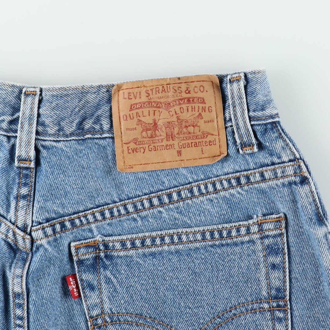 2000'S Levi's denim shorts, women's size L (equivalent to W28). cotton blue type Vintage Second Hand