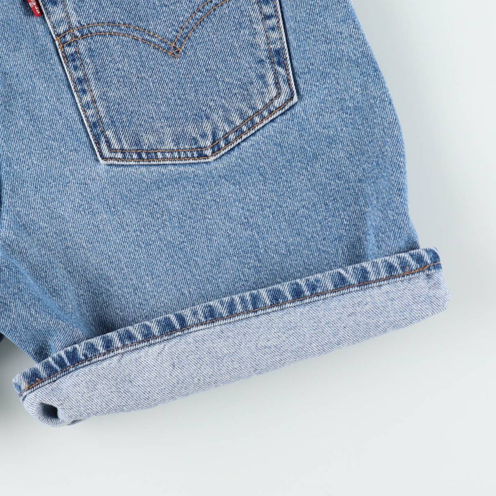 2000'S Levi's denim shorts, women's size L (equivalent to W28). cotton blue type Vintage Second Hand