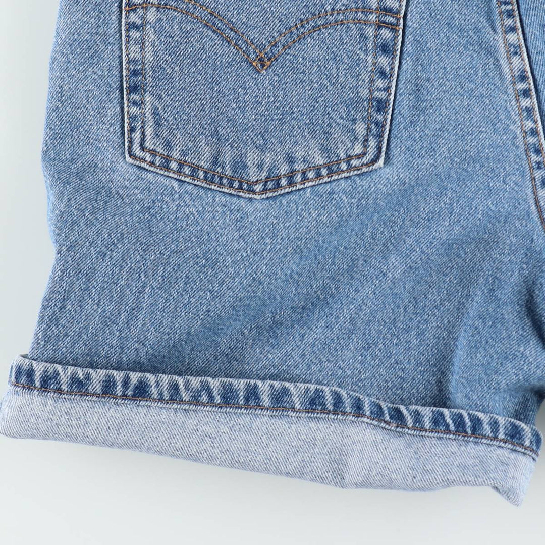 2000'S Levi's denim shorts, women's size L (equivalent to W28). cotton blue type Vintage Second Hand