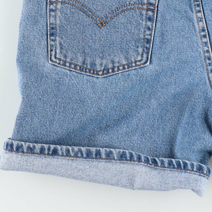 2000'S Levi's denim shorts, women's size L (equivalent to W28). cotton blue type Vintage Second Hand