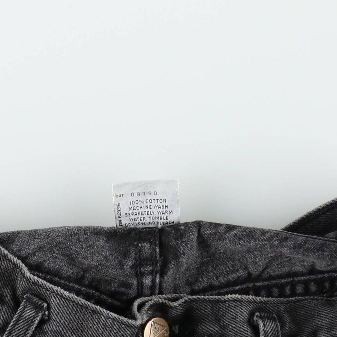 80s-90'S Guess by Georges Marciano denim shorts, made in the USA, women's size XL (equivalent to W31), vintage. cotton black type Vintage Second Hand