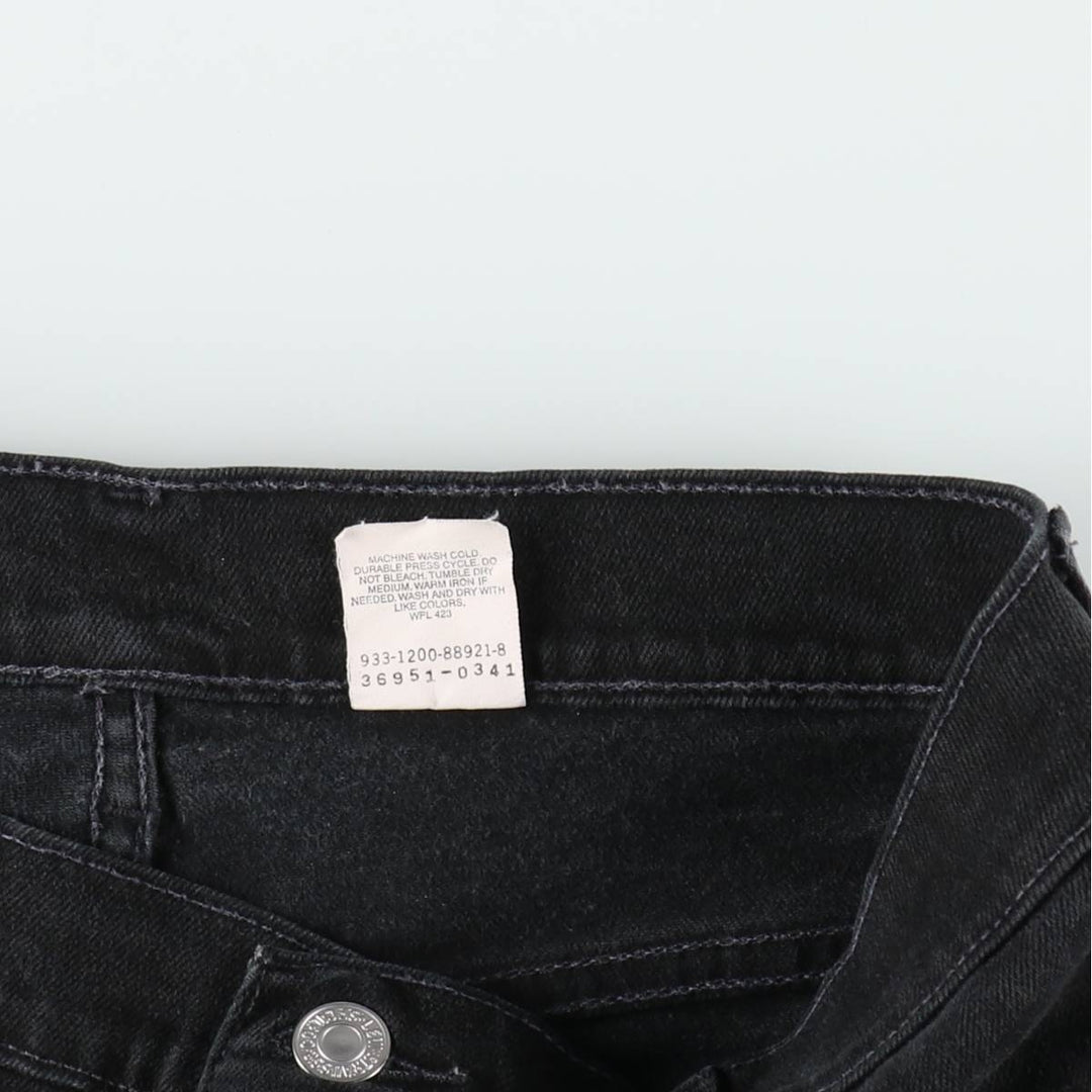 2000'S Levi's 550 Relaxed Fit Black Denim Shorts, Women's Size L (W30 equivalent) cotton black type Vintage Second Hand