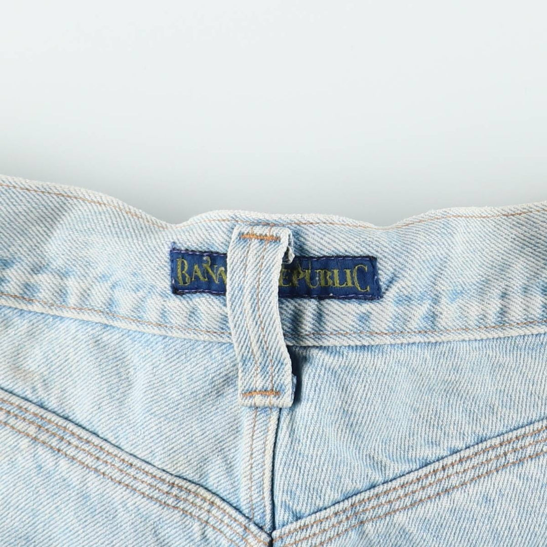 1980'S Banana Republic denim shorts, made in the USA, women's size L (equivalent to W30), vintage. cotton blue type Vintage Second Hand