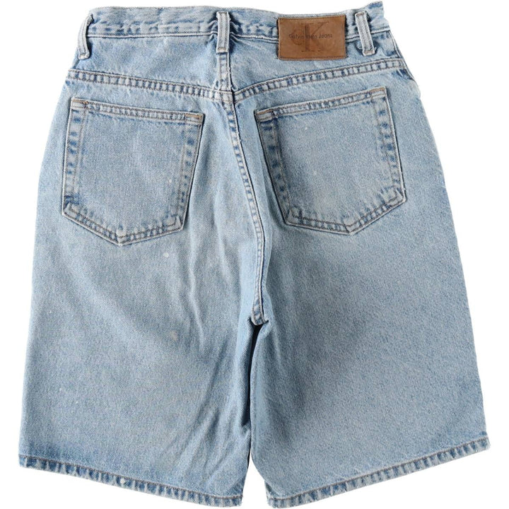 Calvin Klein denim shorts, made in the USA, women's size L (equivalent to W28). cotton blue type Vintage Second Hand