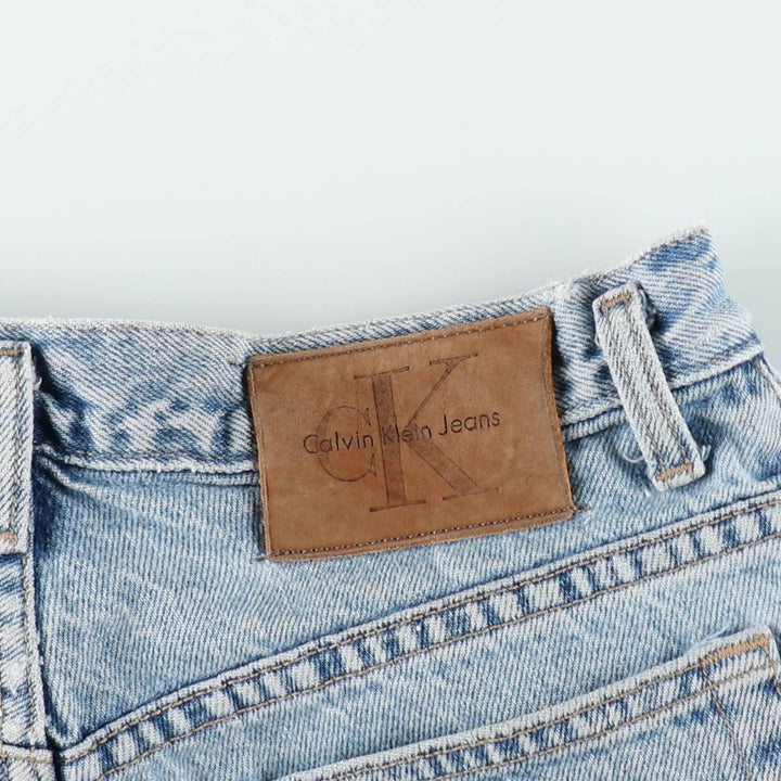 Calvin Klein denim shorts, made in the USA, women's size L (equivalent to W28). cotton blue type Vintage Second Hand