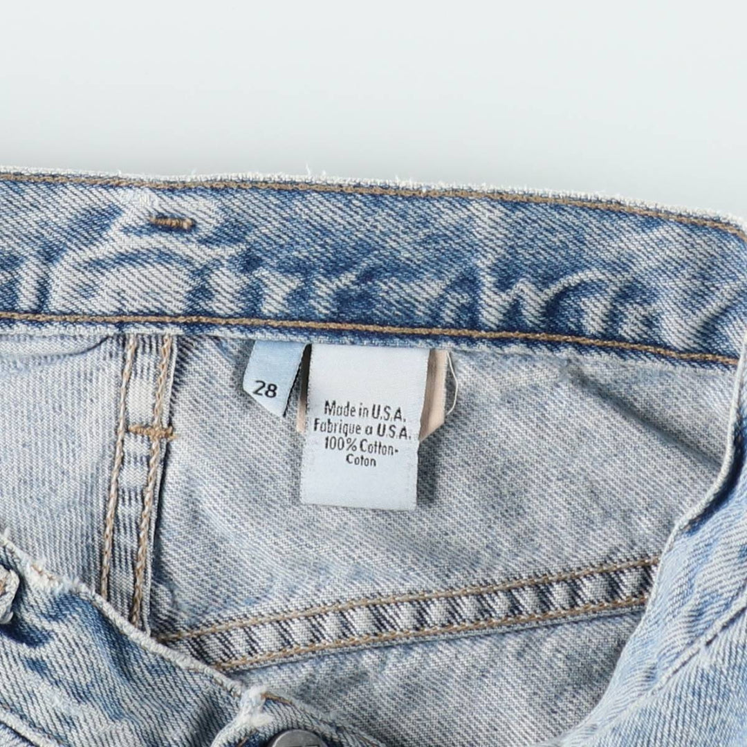 Calvin Klein denim shorts, made in the USA, women's size L (equivalent to W28). cotton blue type Vintage Second Hand
