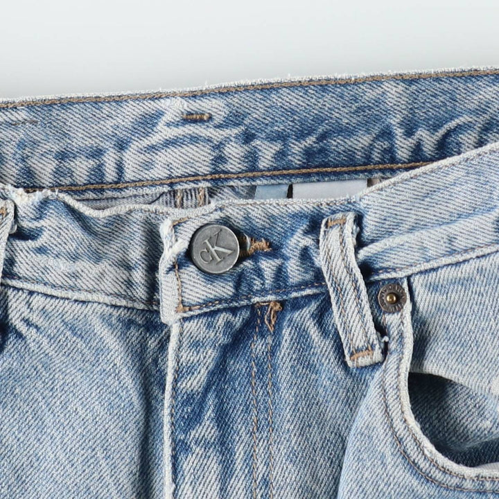 Calvin Klein denim shorts, made in the USA, women's size L (equivalent to W28). cotton blue type Vintage Second Hand
