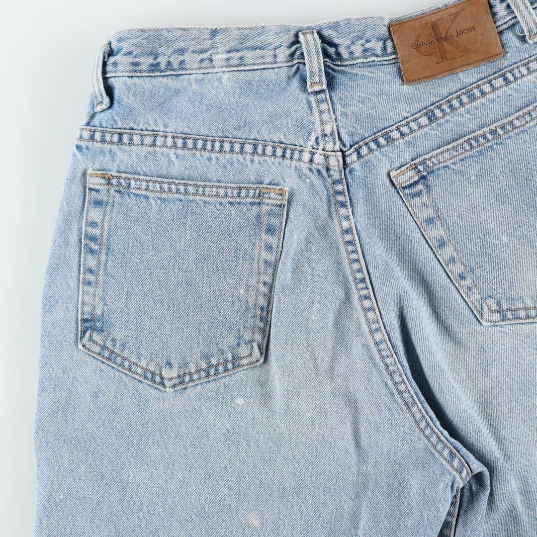 Calvin Klein denim shorts, made in the USA, women's size L (equivalent to W28). cotton blue type Vintage Second Hand