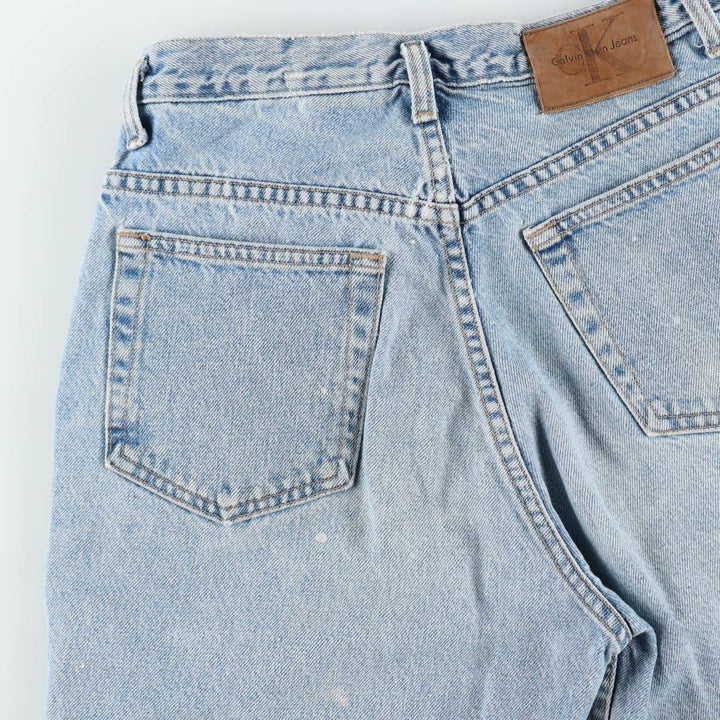 Calvin Klein denim shorts, made in the USA, women's size L (equivalent to W28). cotton blue type Vintage Second Hand