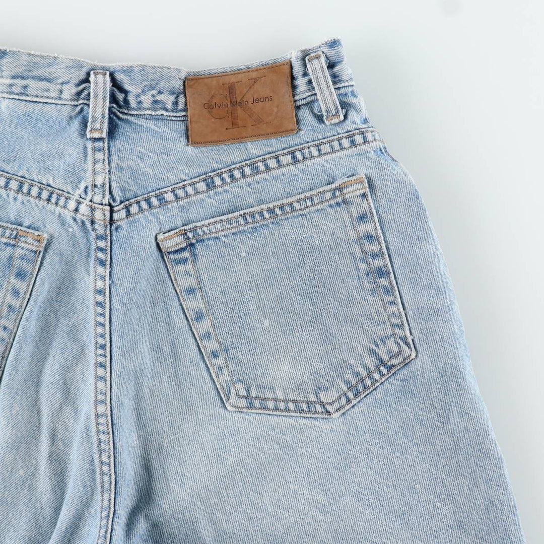 Calvin Klein denim shorts, made in the USA, women's size L (equivalent to W28). cotton blue type Vintage Second Hand
