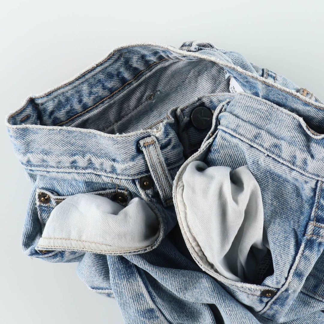 Calvin Klein denim shorts, made in the USA, women's size L (equivalent to W28). cotton blue type Vintage Second Hand