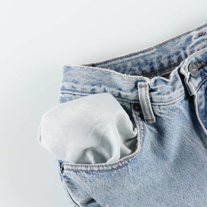 Calvin Klein denim shorts, made in the USA, women's size L (equivalent to W28). cotton blue type Vintage Second Hand