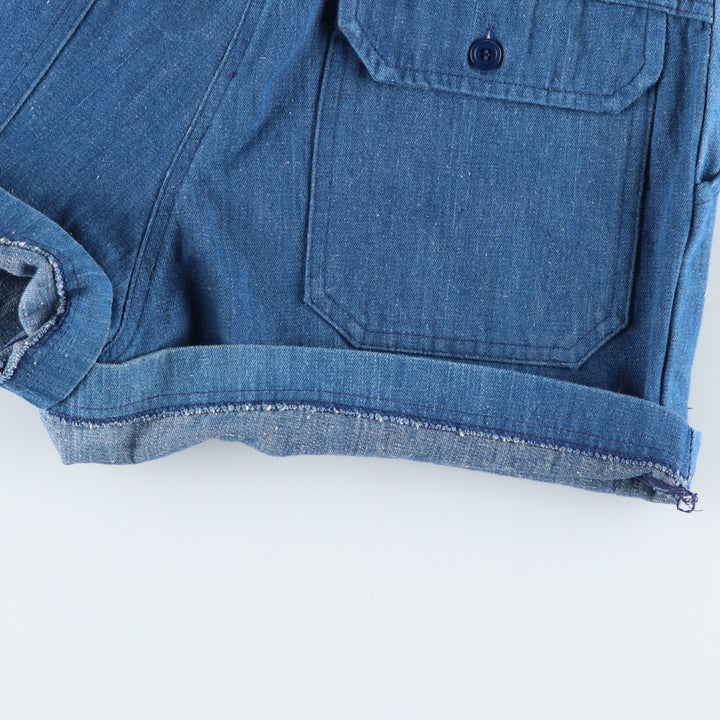Sportif Denim Shorts, Women's Size L (equivalent to W30), Vintage unclear blue type Vintage Second Hand