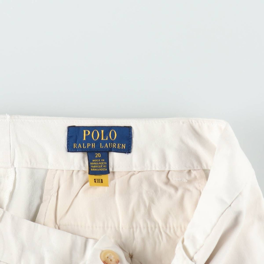 Ralph Lauren POLO RALPH LAUREN Chino Shorts, Women's XL (equivalent to W31) cotton white type Vintage Second Hand
