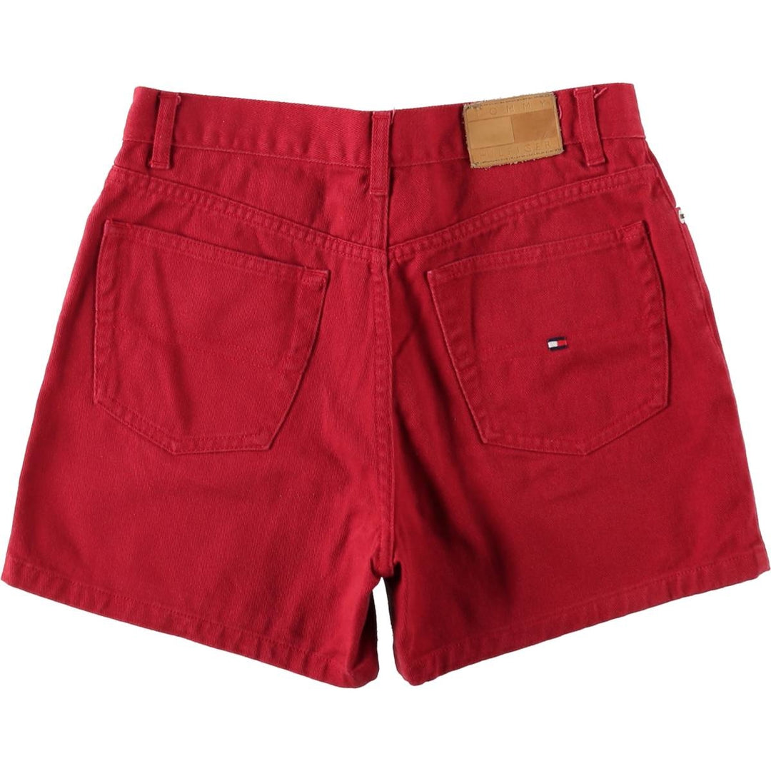 2000'S Tommy Hilfiger Chino Shorts, Women's Size L (W28 equivalent) cotton red type Vintage Second Hand