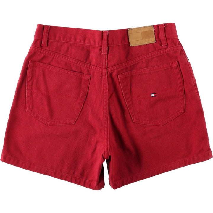 2000'S Tommy Hilfiger Chino Shorts, Women's Size L (W28 equivalent) cotton red type Vintage Second Hand