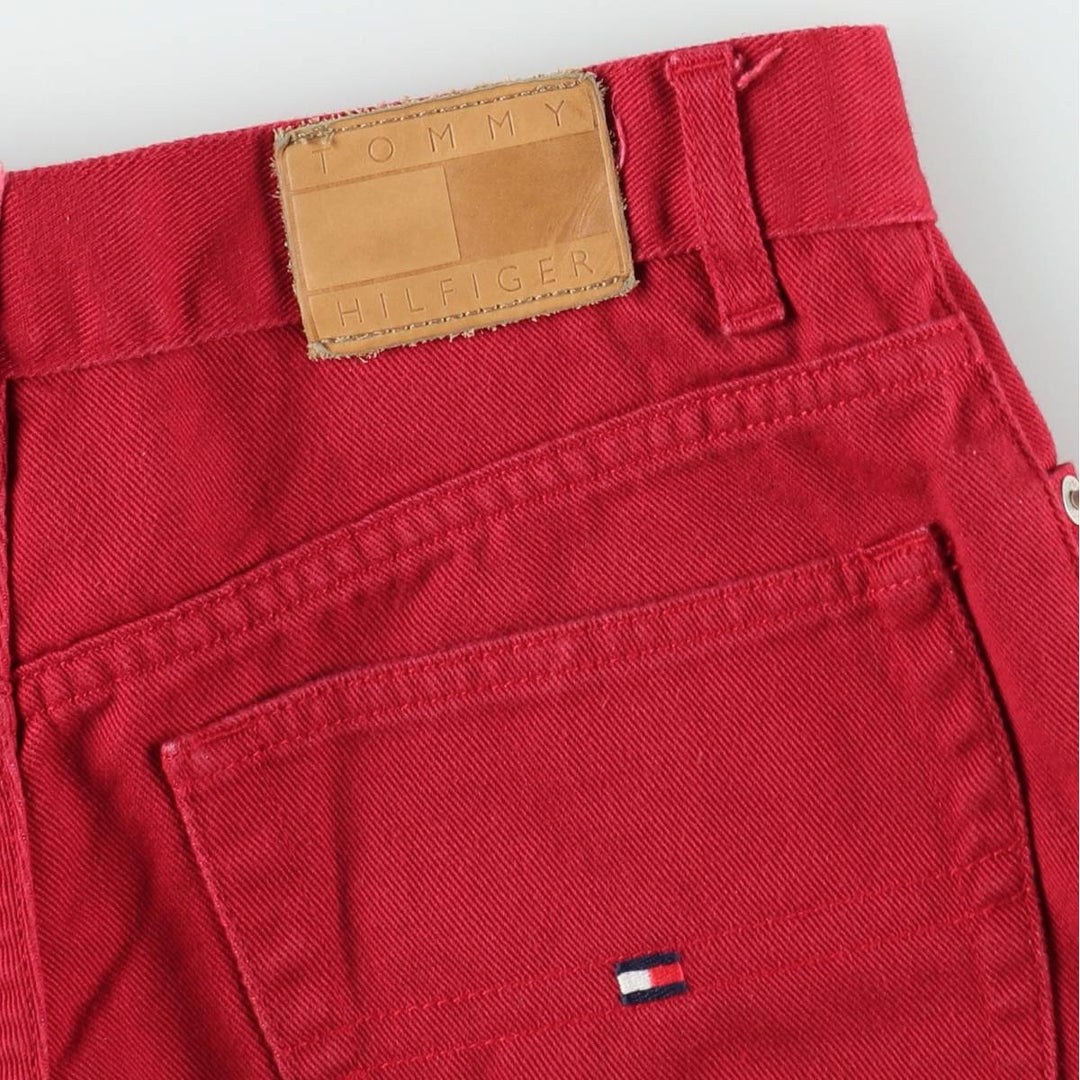 2000'S Tommy Hilfiger Chino Shorts, Women's Size L (W28 equivalent) cotton red type Vintage Second Hand