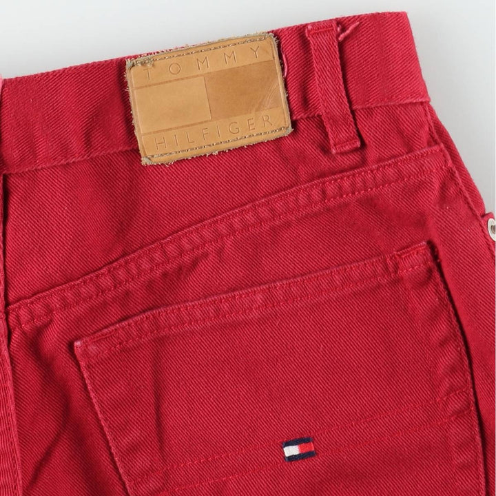 2000'S Tommy Hilfiger Chino Shorts, Women's Size L (W28 equivalent) cotton red type Vintage Second Hand