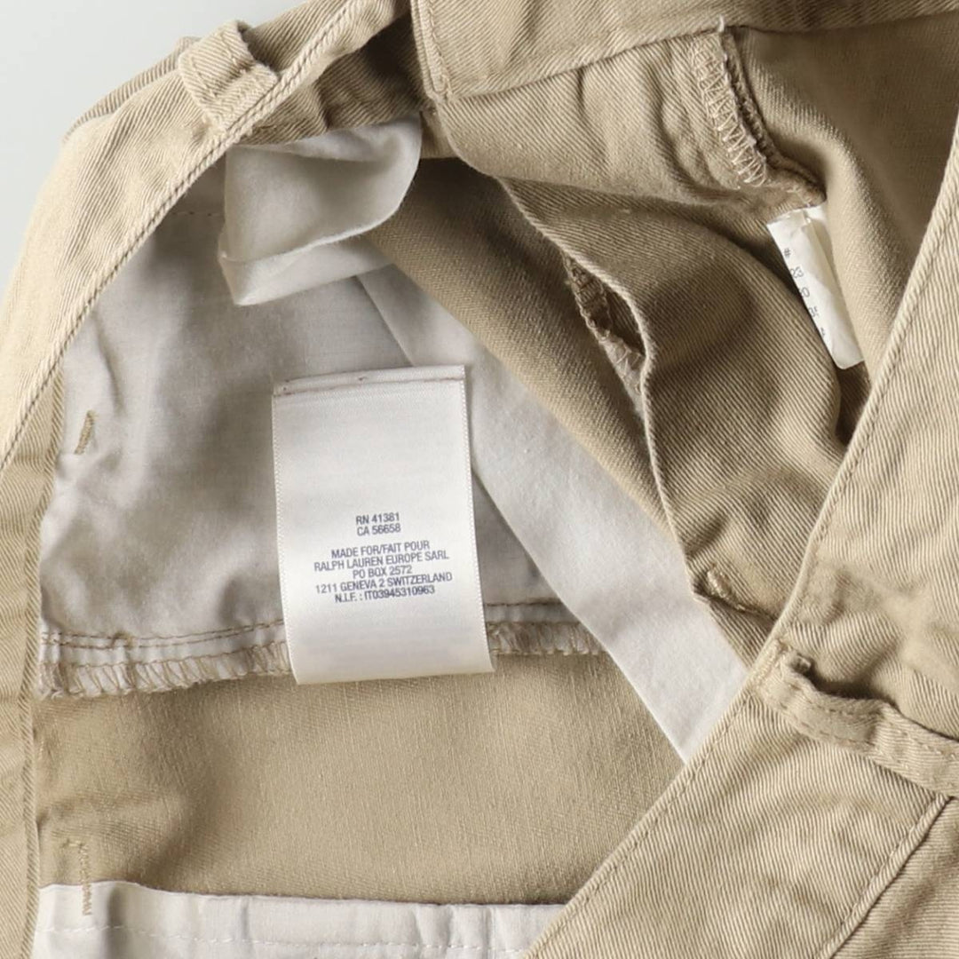 Ralph Lauren POLO by Ralph Lauren Chino Shorts, Women's Size L (equivalent to W29) cotton Beige type Vintage Second Hand