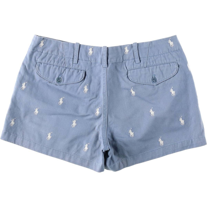 Ralph Lauren RALPH LAUREN SPORT all-over print chino shorts, women's size XL (equivalent to W31). cotton Blue type light blue Vintage Second Hand