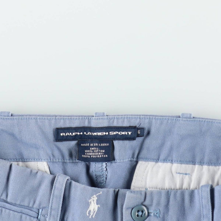 Ralph Lauren RALPH LAUREN SPORT all-over print chino shorts, women's size XL (equivalent to W31). cotton Blue type light blue Vintage Second Hand