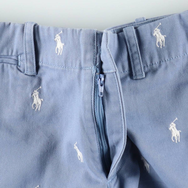 Ralph Lauren RALPH LAUREN SPORT all-over print chino shorts, women's size XL (equivalent to W31). cotton Blue type light blue Vintage Second Hand