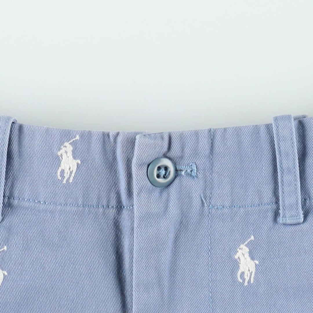 Ralph Lauren RALPH LAUREN SPORT all-over print chino shorts, women's size XL (equivalent to W31). cotton Blue type light blue Vintage Second Hand