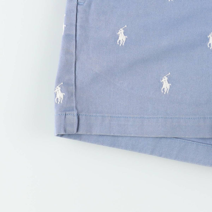 Ralph Lauren RALPH LAUREN SPORT all-over print chino shorts, women's size XL (equivalent to W31). cotton Blue type light blue Vintage Second Hand