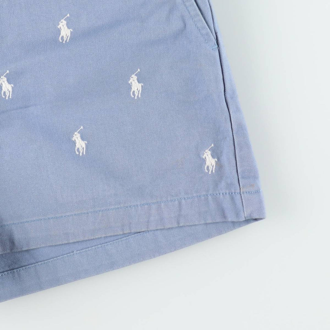 Ralph Lauren RALPH LAUREN SPORT all-over print chino shorts, women's size XL (equivalent to W31). cotton Blue type light blue Vintage Second Hand