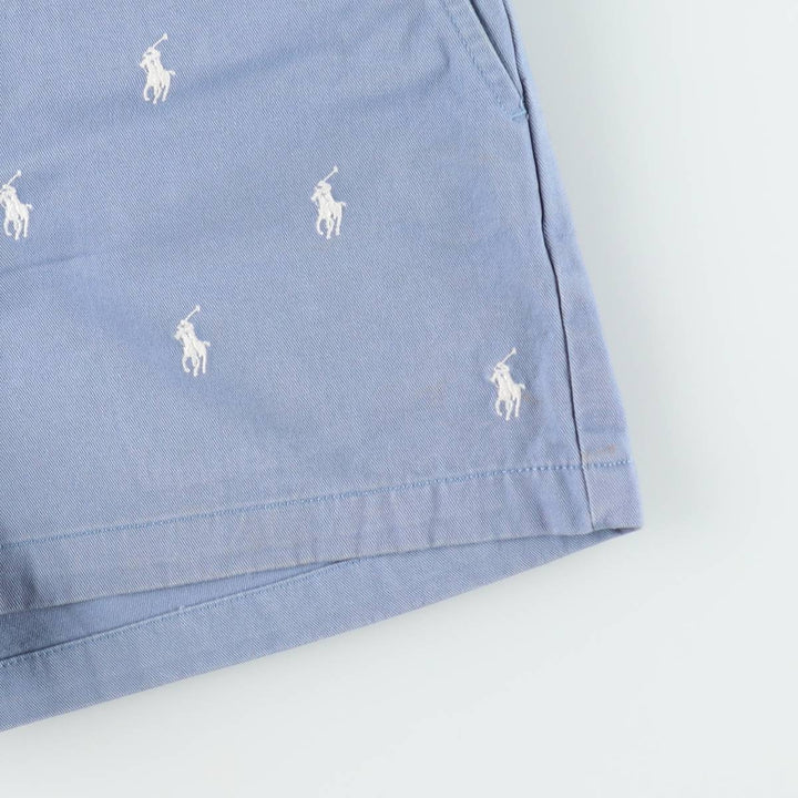 Ralph Lauren RALPH LAUREN SPORT all-over print chino shorts, women's size XL (equivalent to W31). cotton Blue type light blue Vintage Second Hand