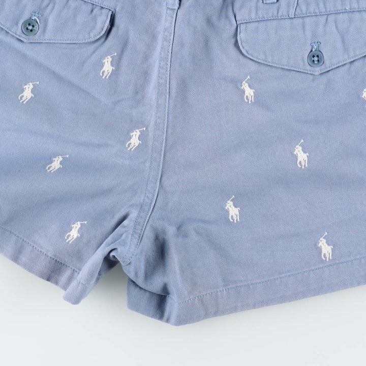 Ralph Lauren RALPH LAUREN SPORT all-over print chino shorts, women's size XL (equivalent to W31). cotton Blue type light blue Vintage Second Hand
