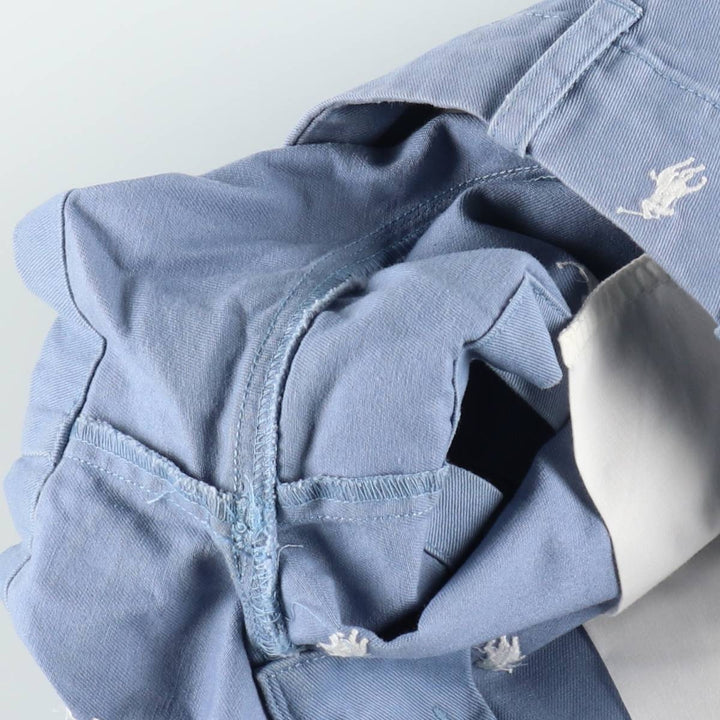 Ralph Lauren RALPH LAUREN SPORT all-over print chino shorts, women's size XL (equivalent to W31). cotton Blue type light blue Vintage Second Hand
