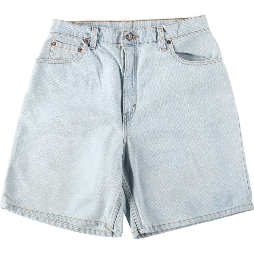 90'S Levi's 551 Relaxed Fit Denim Shorts, Made in USA, Women's XL (equivalent to W31), Vintage. cotton Blue type light blue Vintage Second Hand